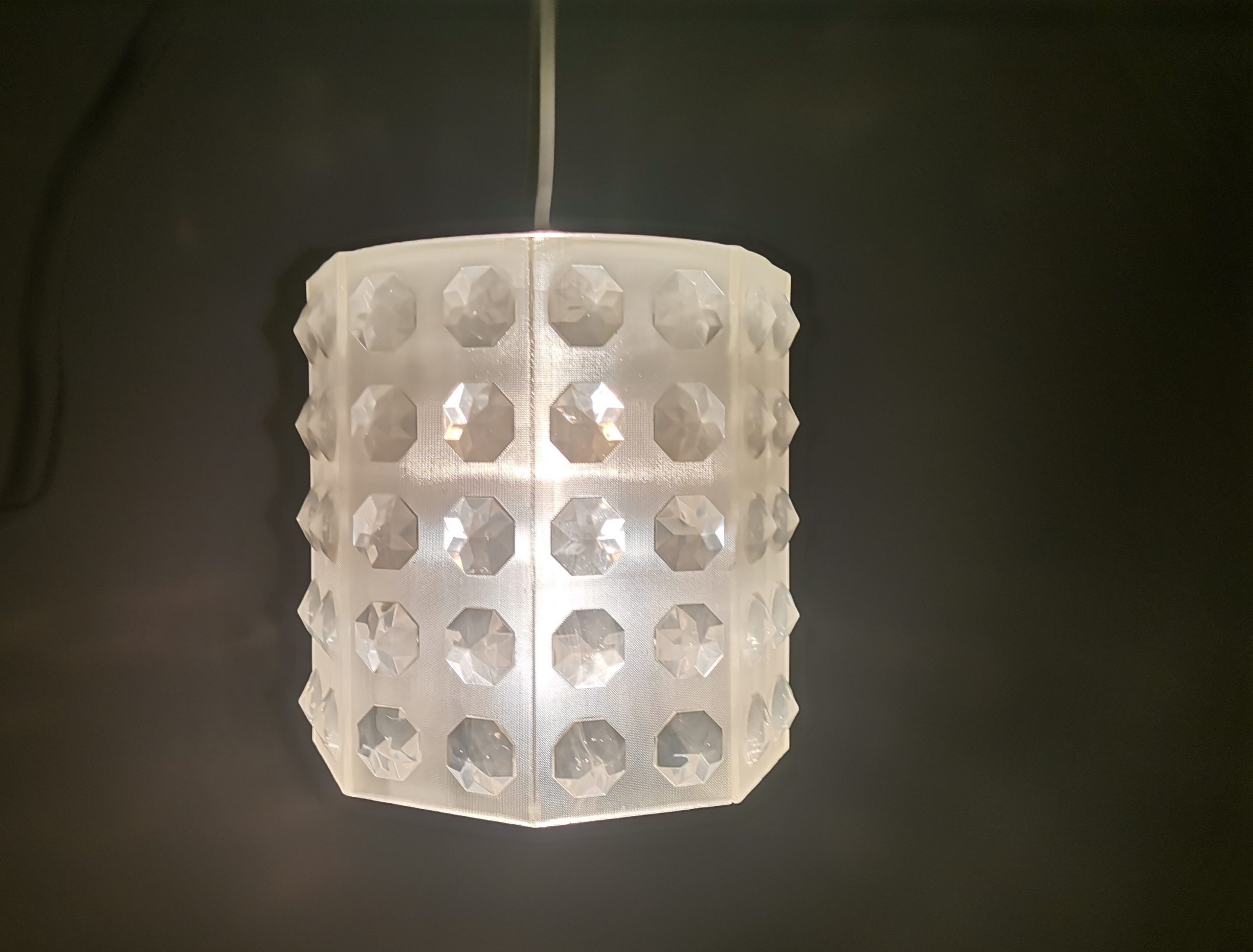 Translucent acrylic Ceiling lamp vintage Lucite Mid century modern light fixture