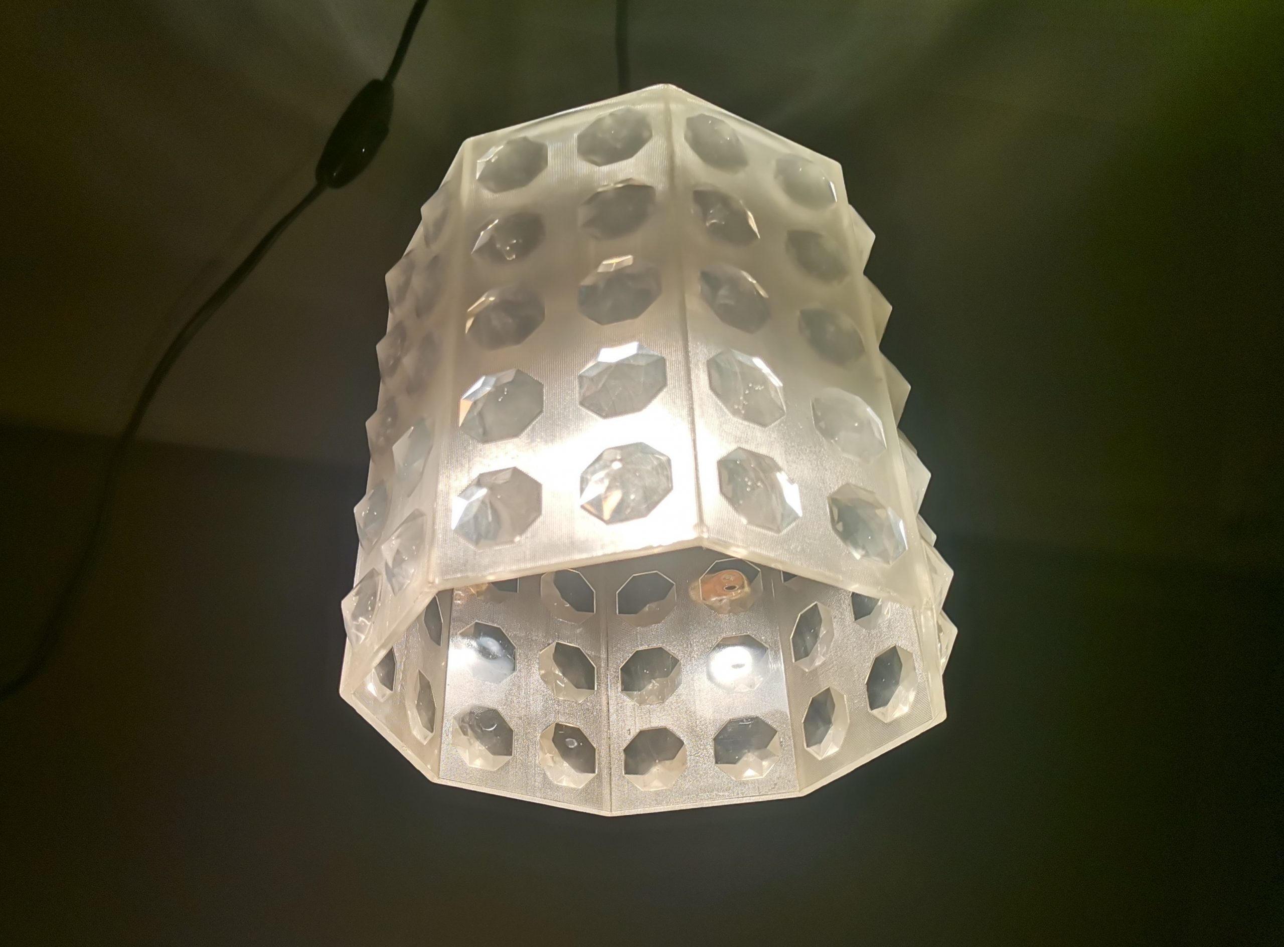 Translucent acrylic Ceiling lamp vintage Lucite Mid century modern light fixture