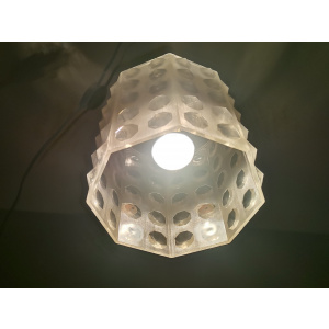 Translucent acrylic Ceiling lamp vintage Lucite Mid century modern light fixture