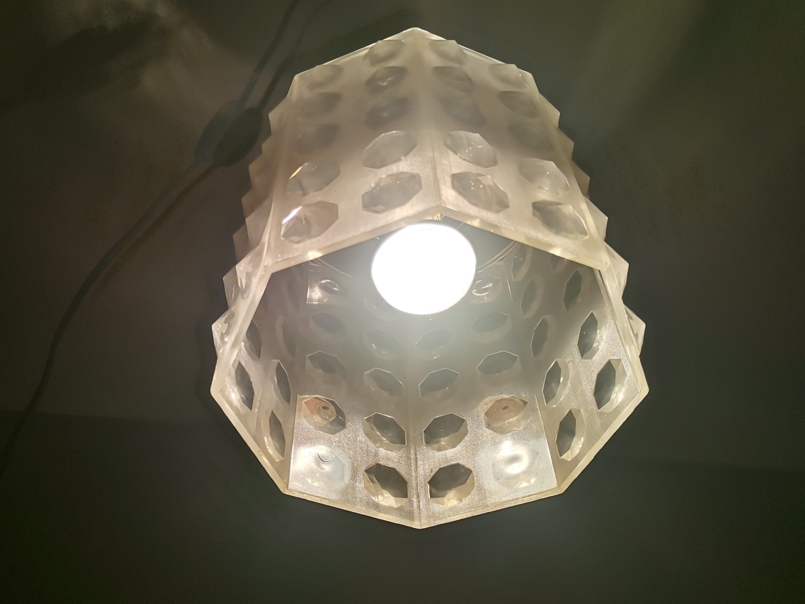Translucent acrylic Ceiling lamp vintage Lucite Mid century modern light fixture