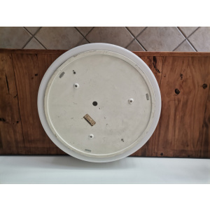 EXTRA Large Italian minimalist opaline white acrylic pill flush mount ceiling light fixture lamp by Luminaries Novalux, 1990s