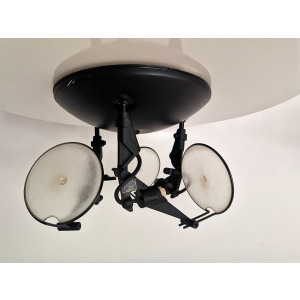 Industrial style Black 3 spot floodlight flush mount ceiling lamp