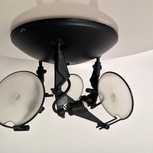 Industrial style Black 3 spot floodlight flush mount ceiling lamp