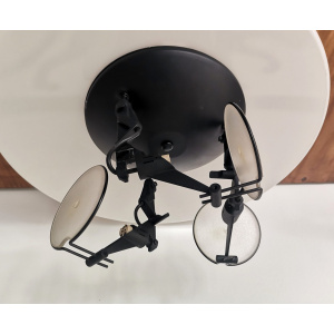 Industrial style Black 3 spot floodlight flush mount ceiling lamp