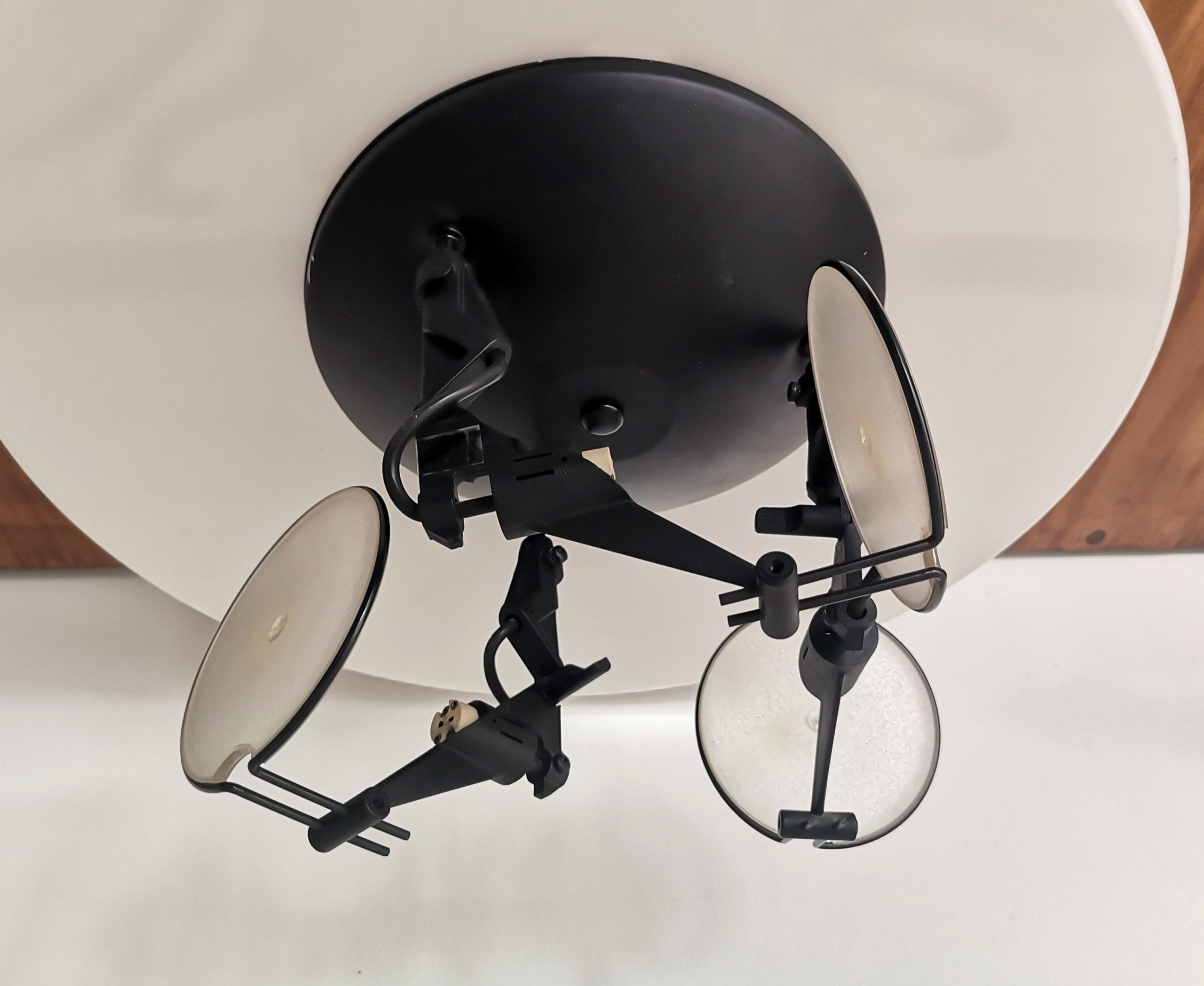 Industrial style Black 3 spot floodlight flush mount ceiling lamp