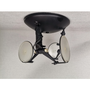 Industrial style Black 3 spot floodlight flush mount ceiling lamp