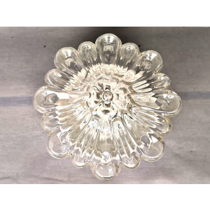 Large Portuguese clear glass flush mount bathroom ceiling lamp