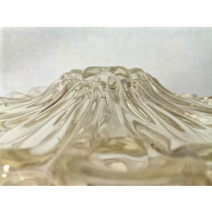 Large Portuguese clear glass flush mount bathroom ceiling lamp