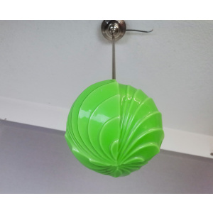 Art Deco style green opaline globe hanging lamp 1960s