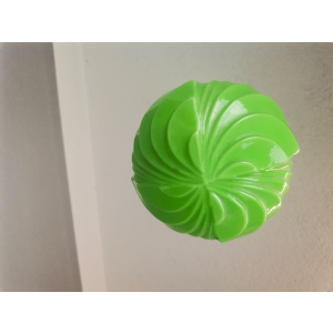 Art Deco style green opaline globe hanging lamp 1960s