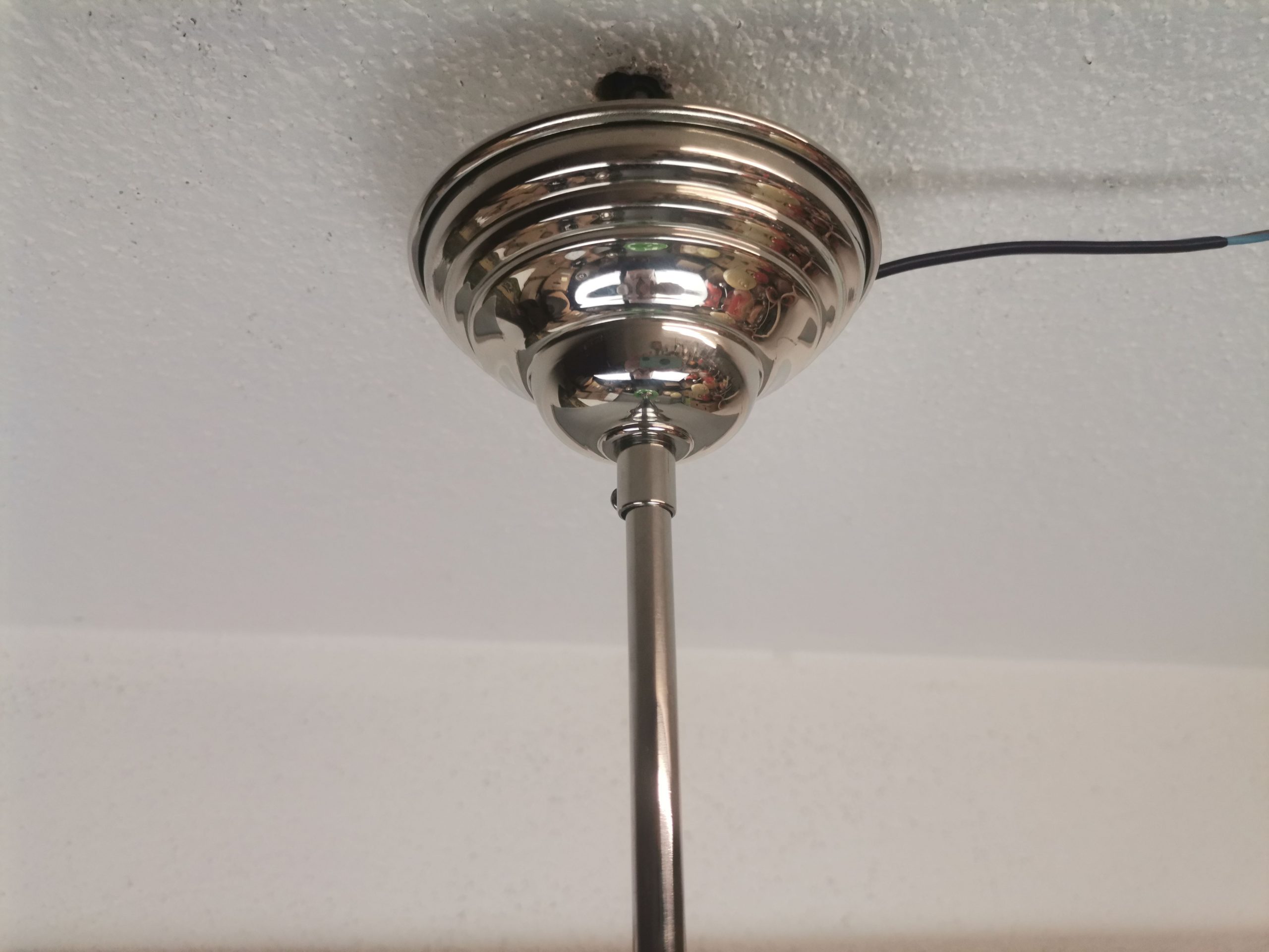 Art Deco style green opaline globe hanging lamp 1960s