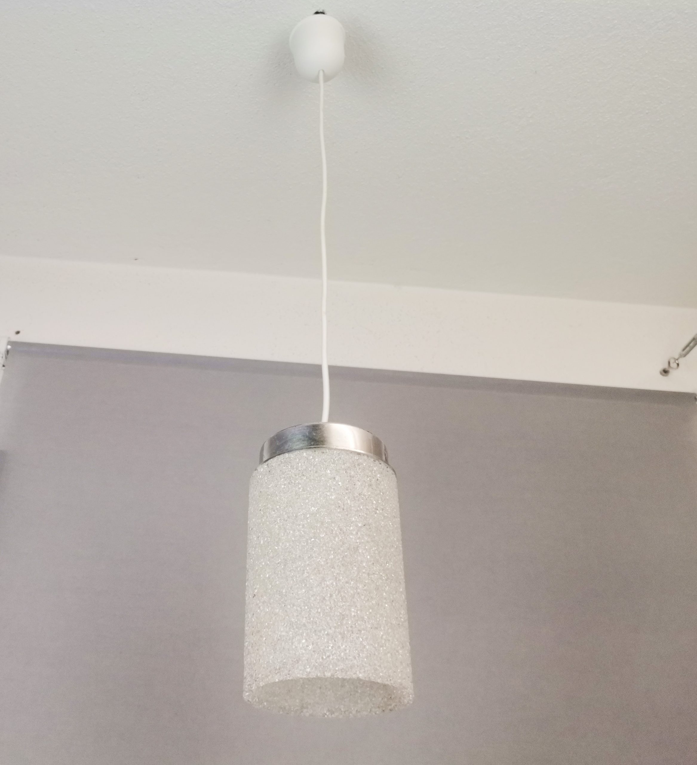 German mid century minimalist lucite resin hangimg lamp
