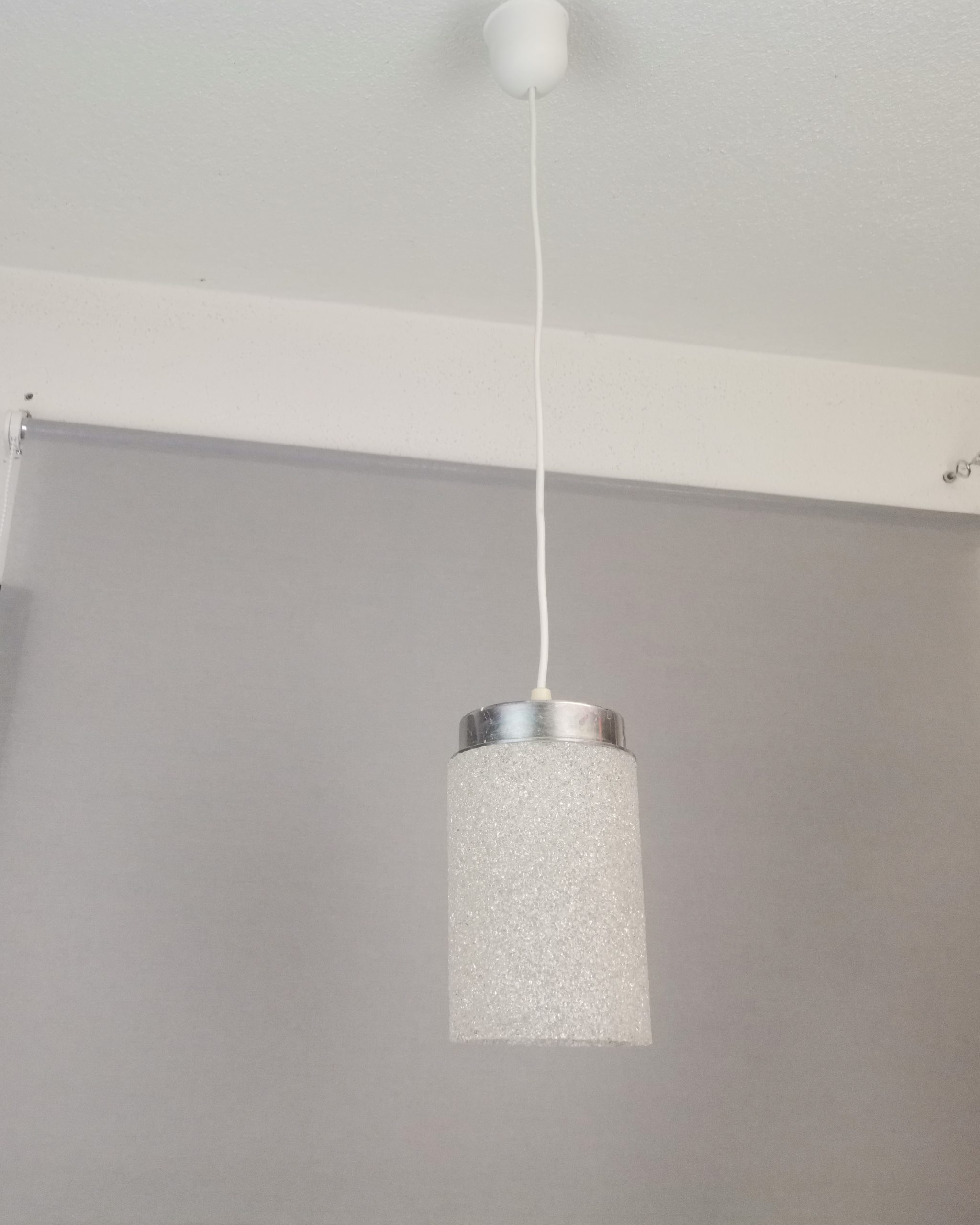 German mid century minimalist lucite resin hangimg lamp