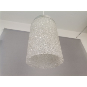 German mid century minimalist lucite resin hangimg lamp
