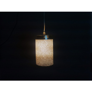 German mid century minimalist lucite resin hangimg lamp