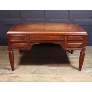Stunning French Art Deco Desk In Pomelle Sapele