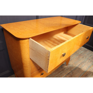 Stylish Vintage Karelian Birch Chest Of Drawers