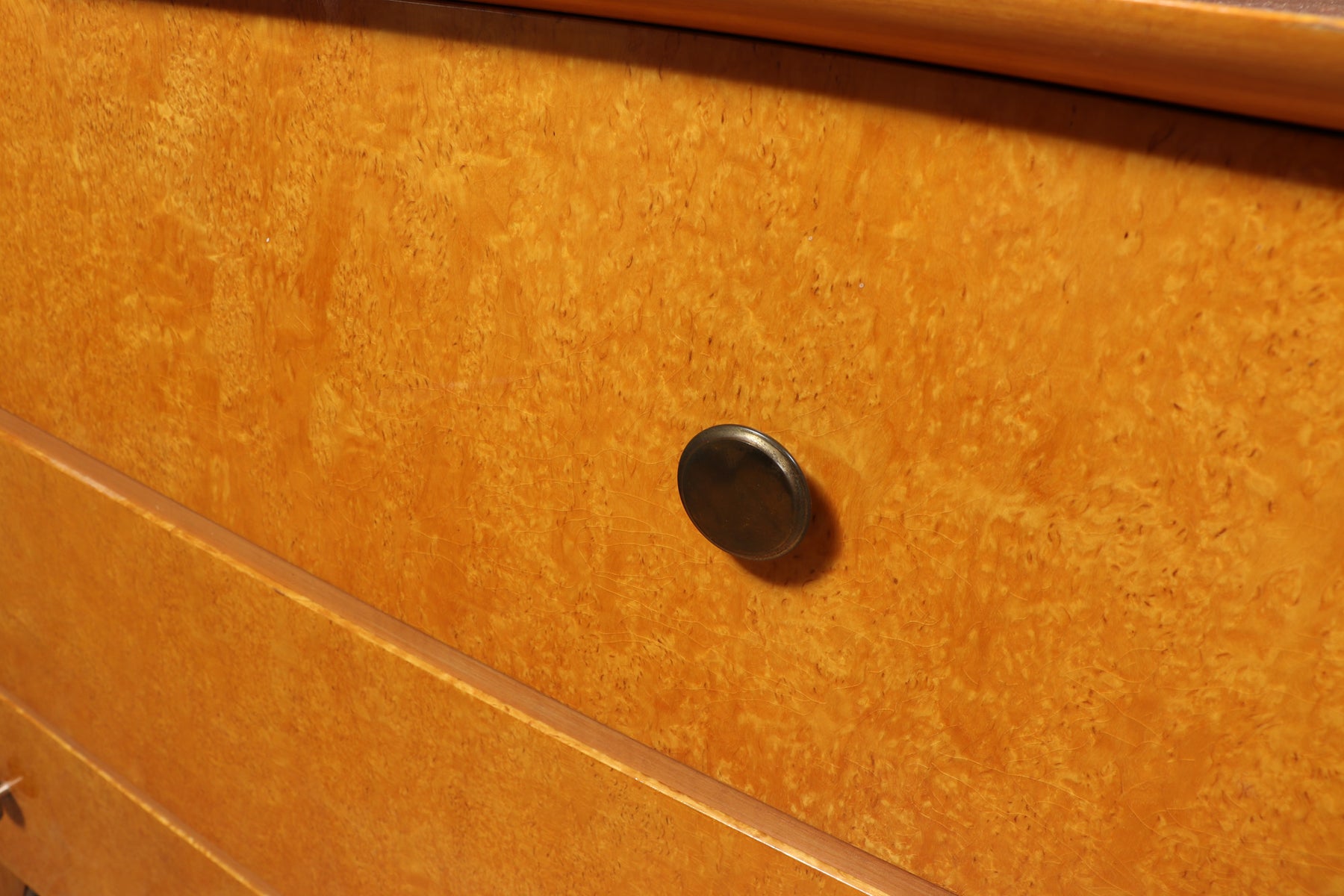 Stylish Vintage Karelian Birch Chest Of Drawers