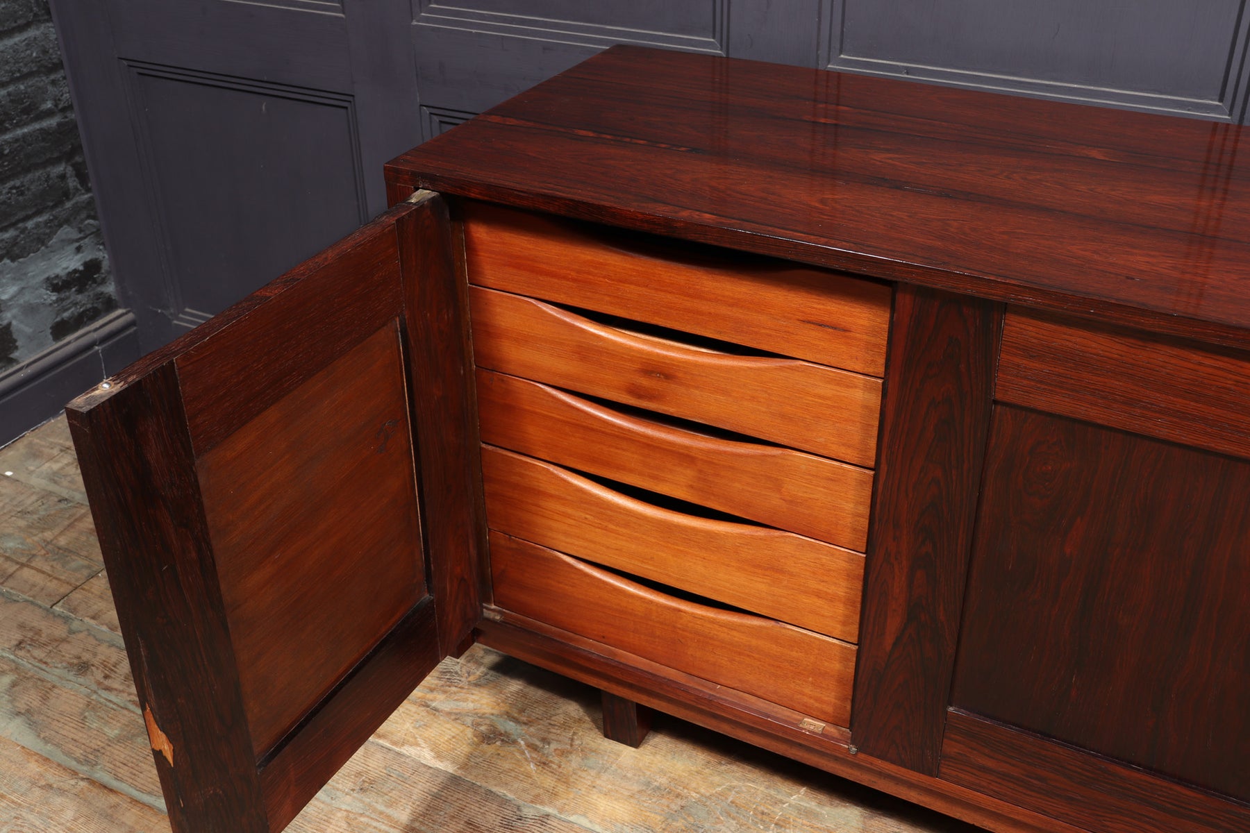 Brazilian Sideboard In Rosewood, 1950s