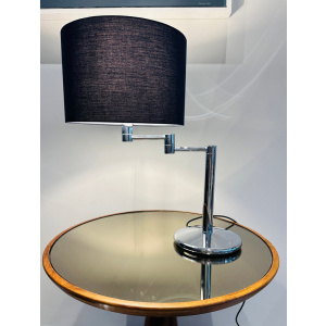 Nessen USA Swing Arm Chrome Table Lamps