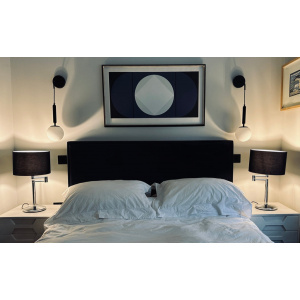 Nessen USA Swing Arm Chrome Table Lamps