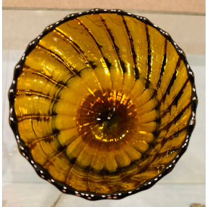 Amber Swirled Italian Glass Vases, 1960s