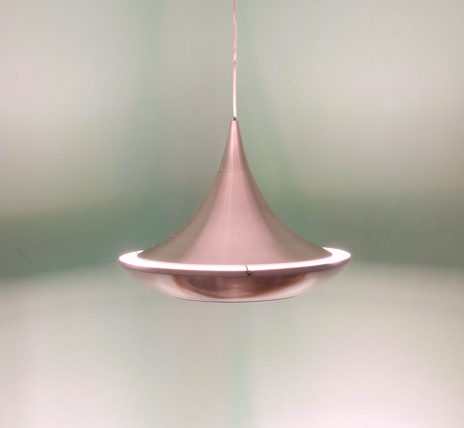 Mid Century Copper Pendant Light VEB Metalldrücker Halle