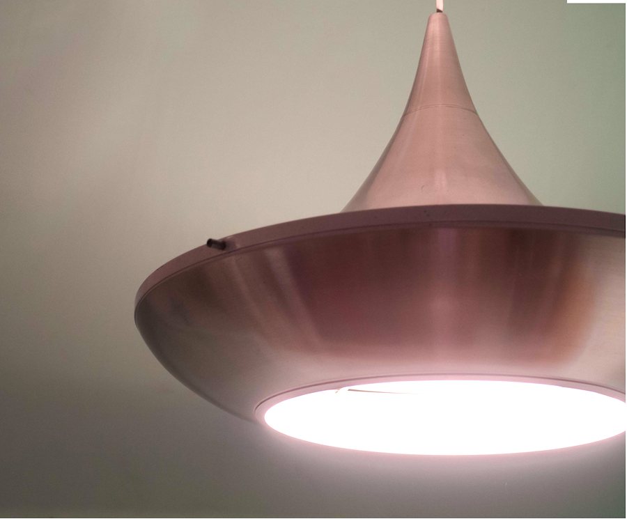 Mid Century Copper Pendant Light VEB Metalldrücker Halle