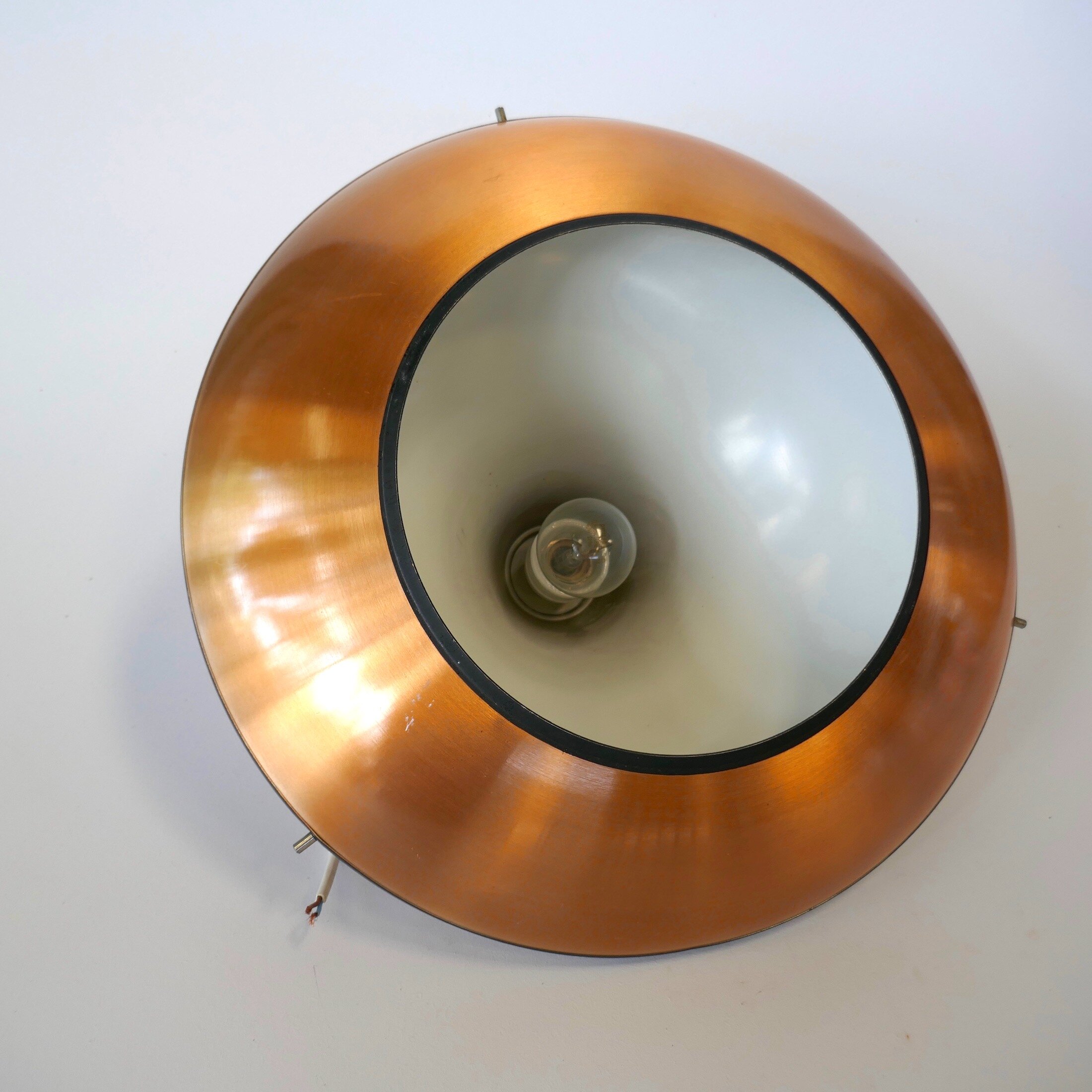 Mid Century Copper Pendant Light VEB Metalldrücker Halle