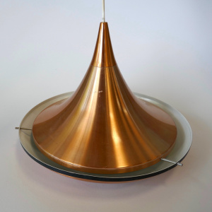 Mid Century Copper Pendant Light VEB Metalldrücker Halle