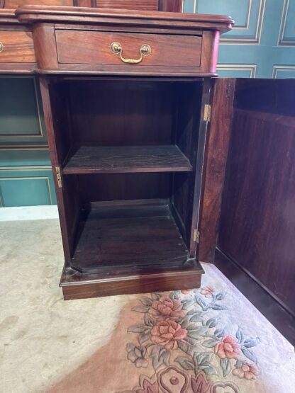 Victorian mahogany breakfront twin pedestal chiffonier - Image 7