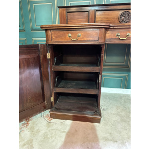 Victorian mahogany breakfront twin pedestal chiffonier