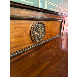 Victorian mahogany breakfront twin pedestal chiffonier