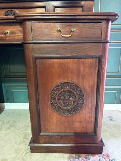 Victorian mahogany breakfront twin pedestal chiffonier - Image 13