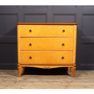 Stylish Vintage Karelian Birch Chest Of Drawers
