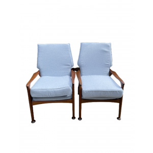 Mid-Century Danish Teak Lounge Chairs By Fred Lowen