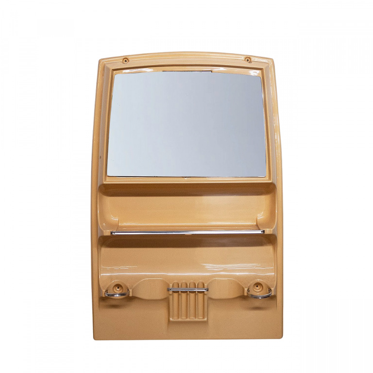 Vintage Plastic Bathroom Vanity Wall Unit with Mirror, 1950s