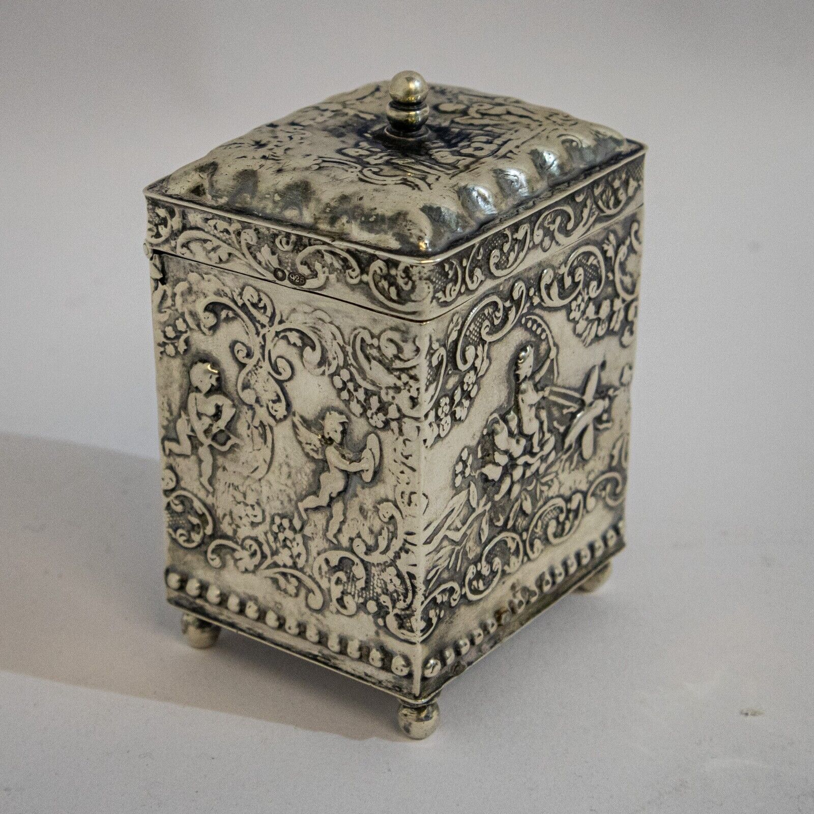 Attractive Silver Tea Caddy