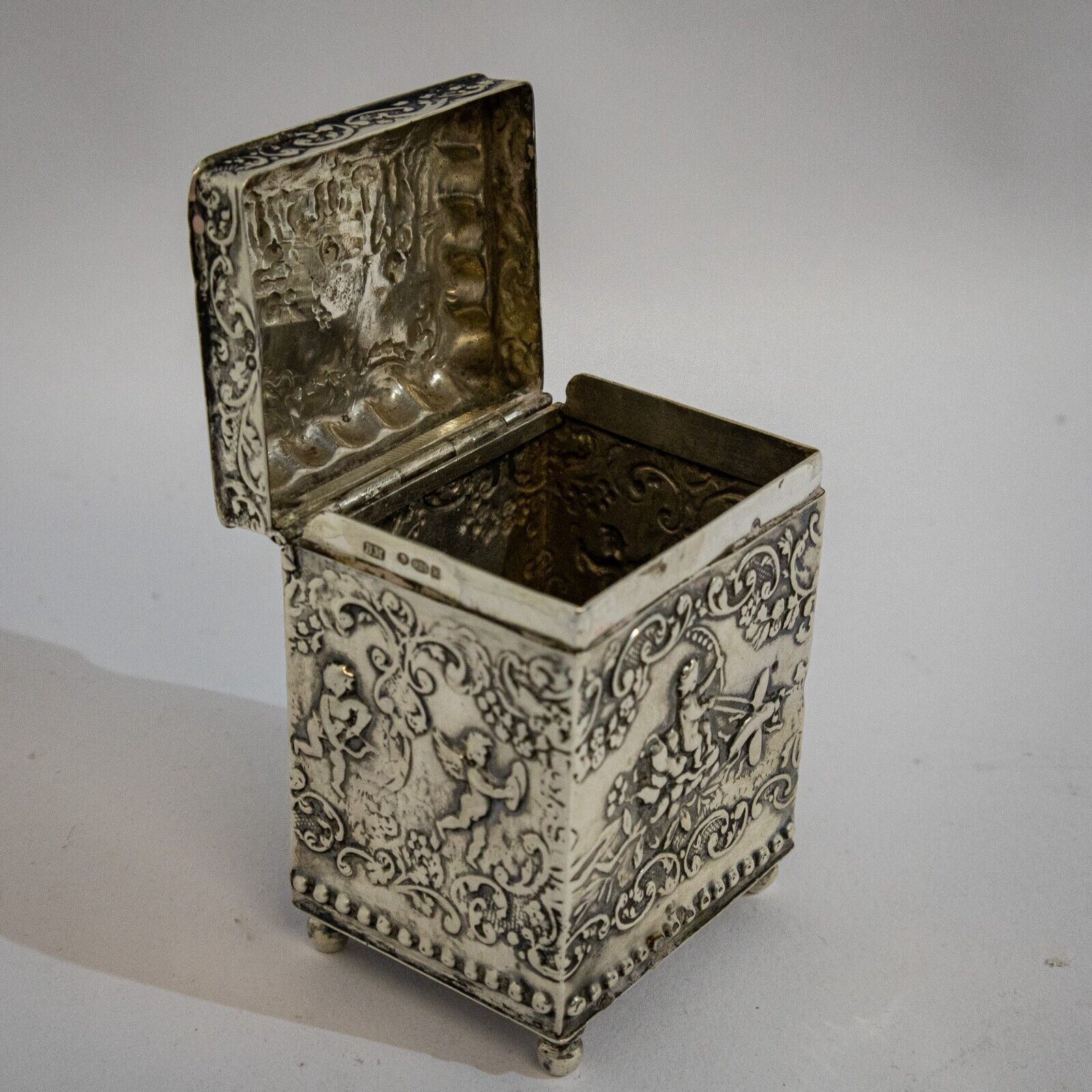 Attractive Silver Tea Caddy