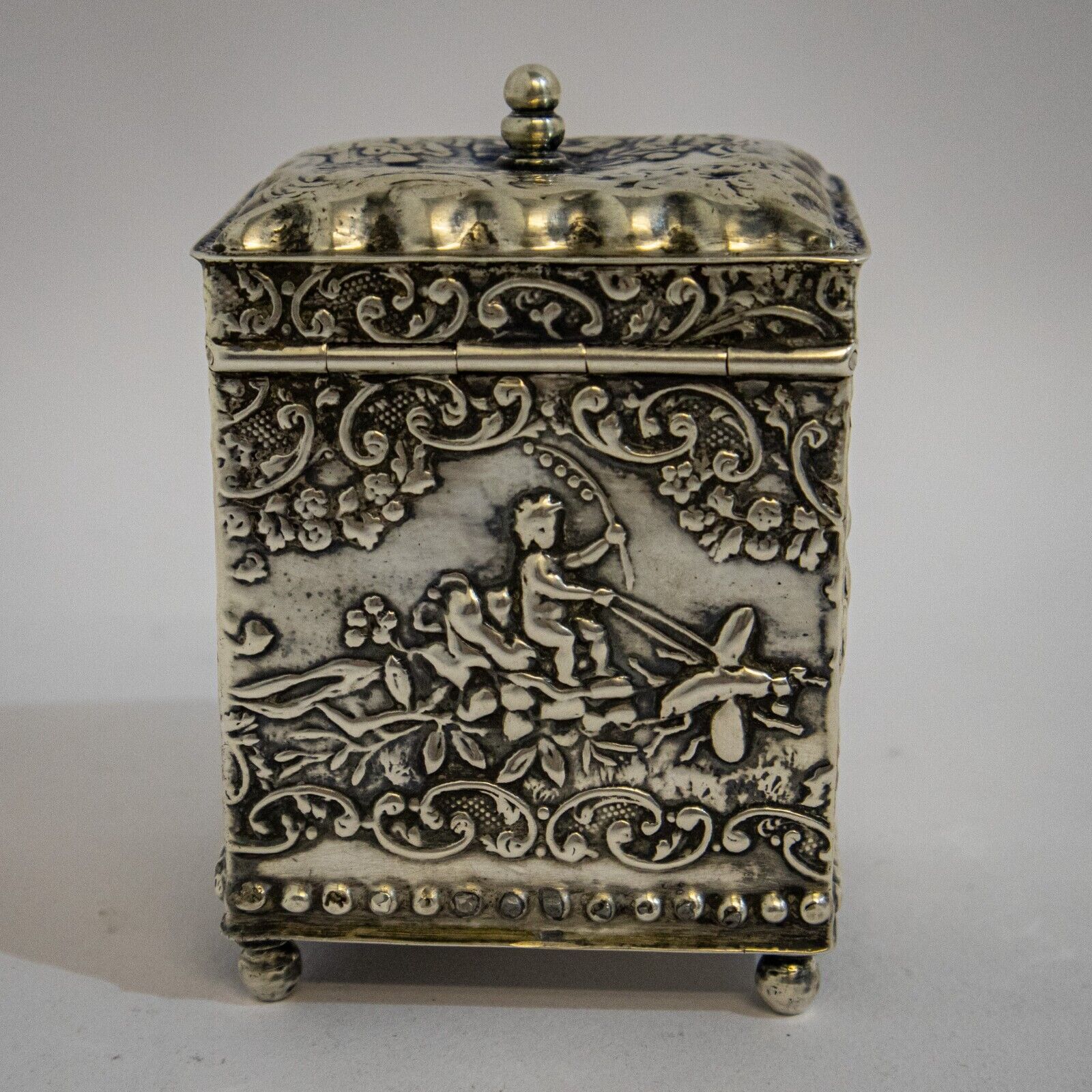 Attractive Silver Tea Caddy