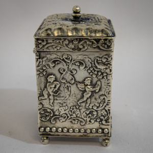 Attractive Silver Tea Caddy