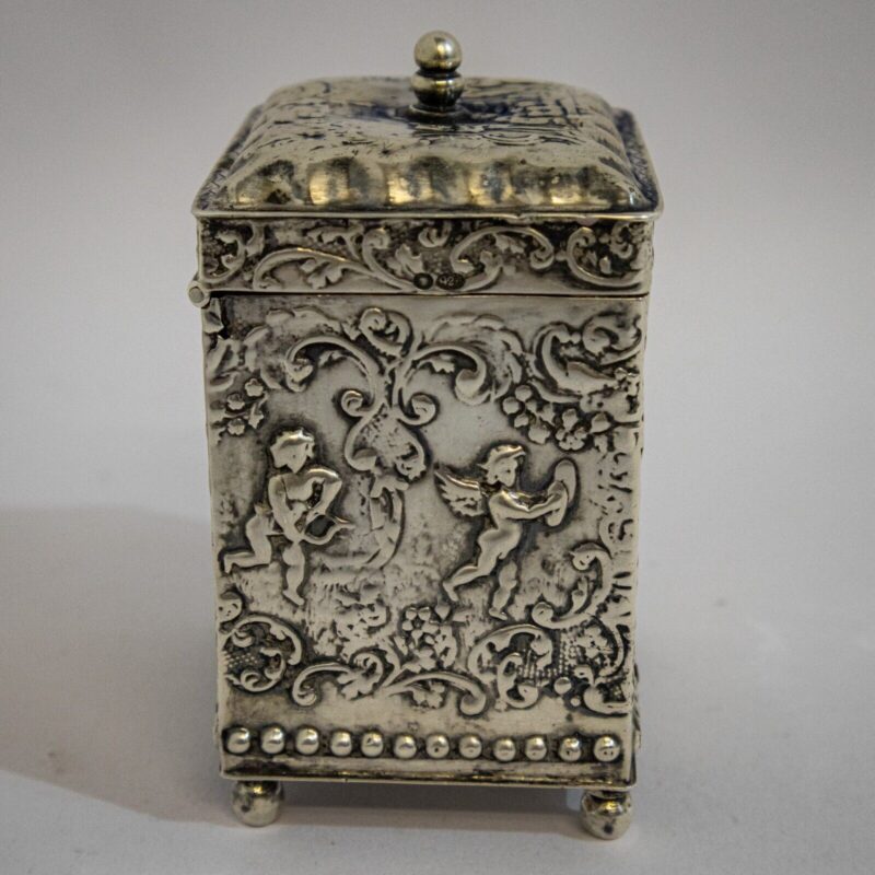 Attractive Silver Tea Caddy