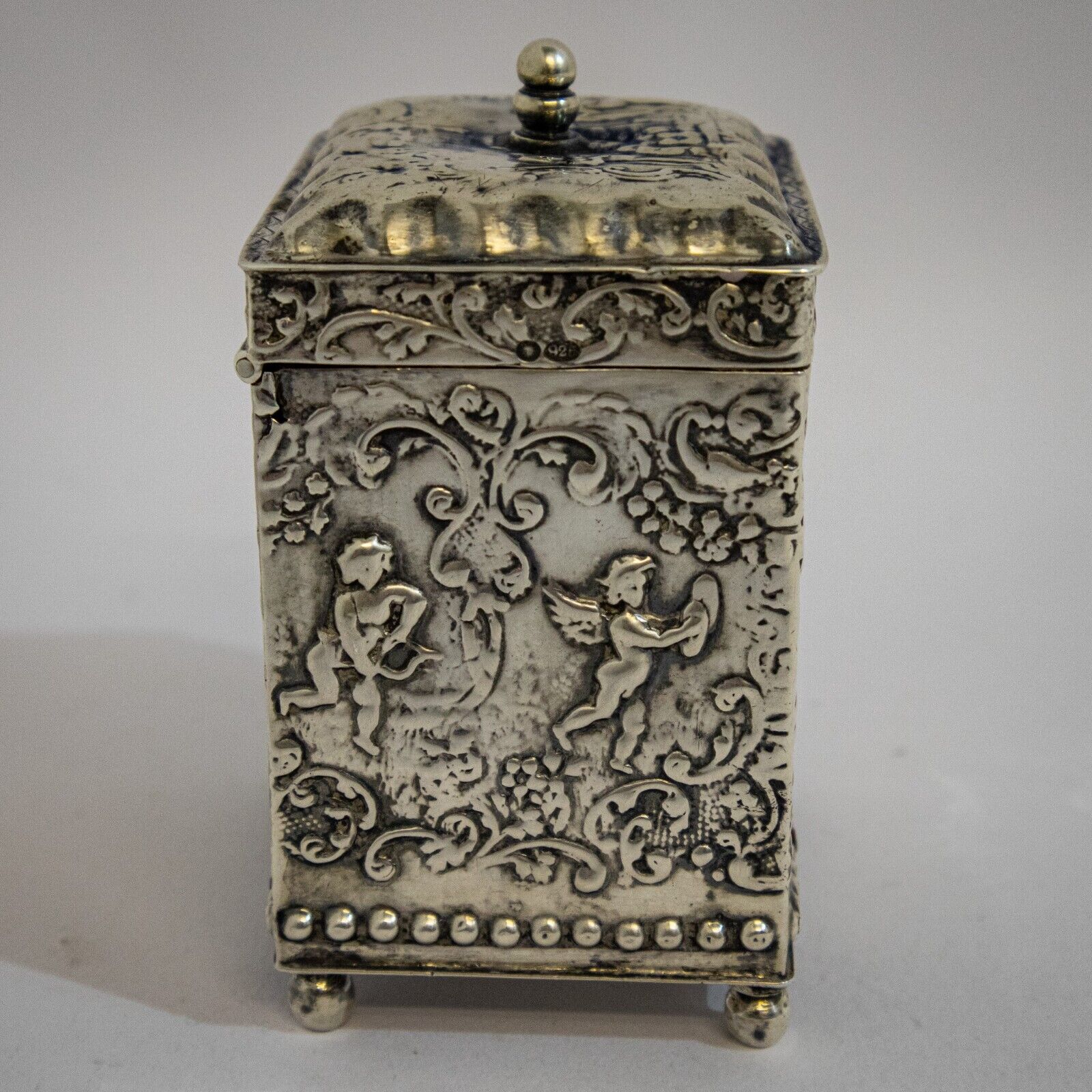 Attractive Silver Tea Caddy