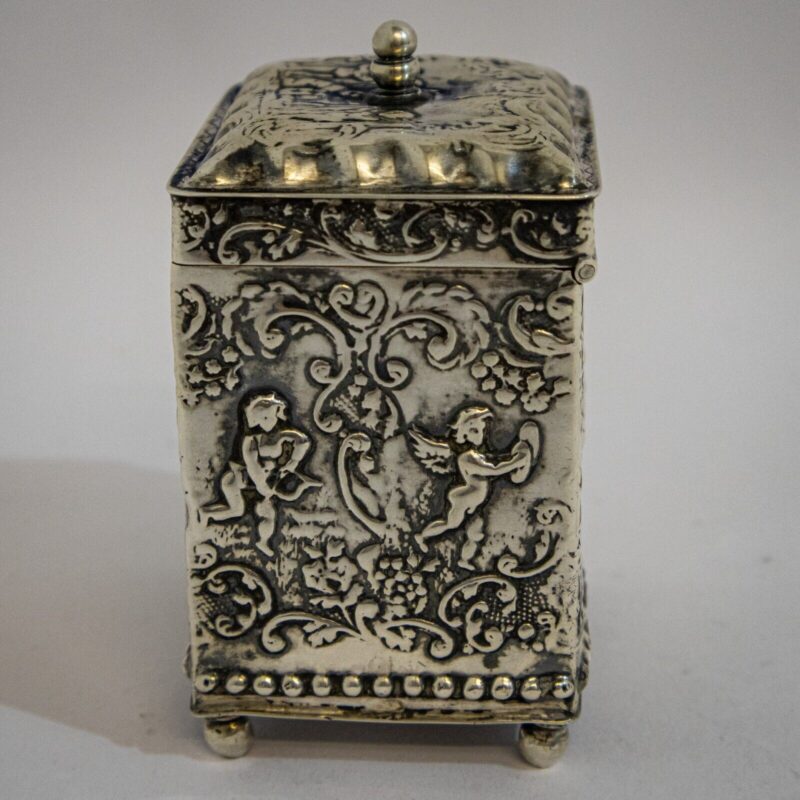 Attractive Silver Tea Caddy