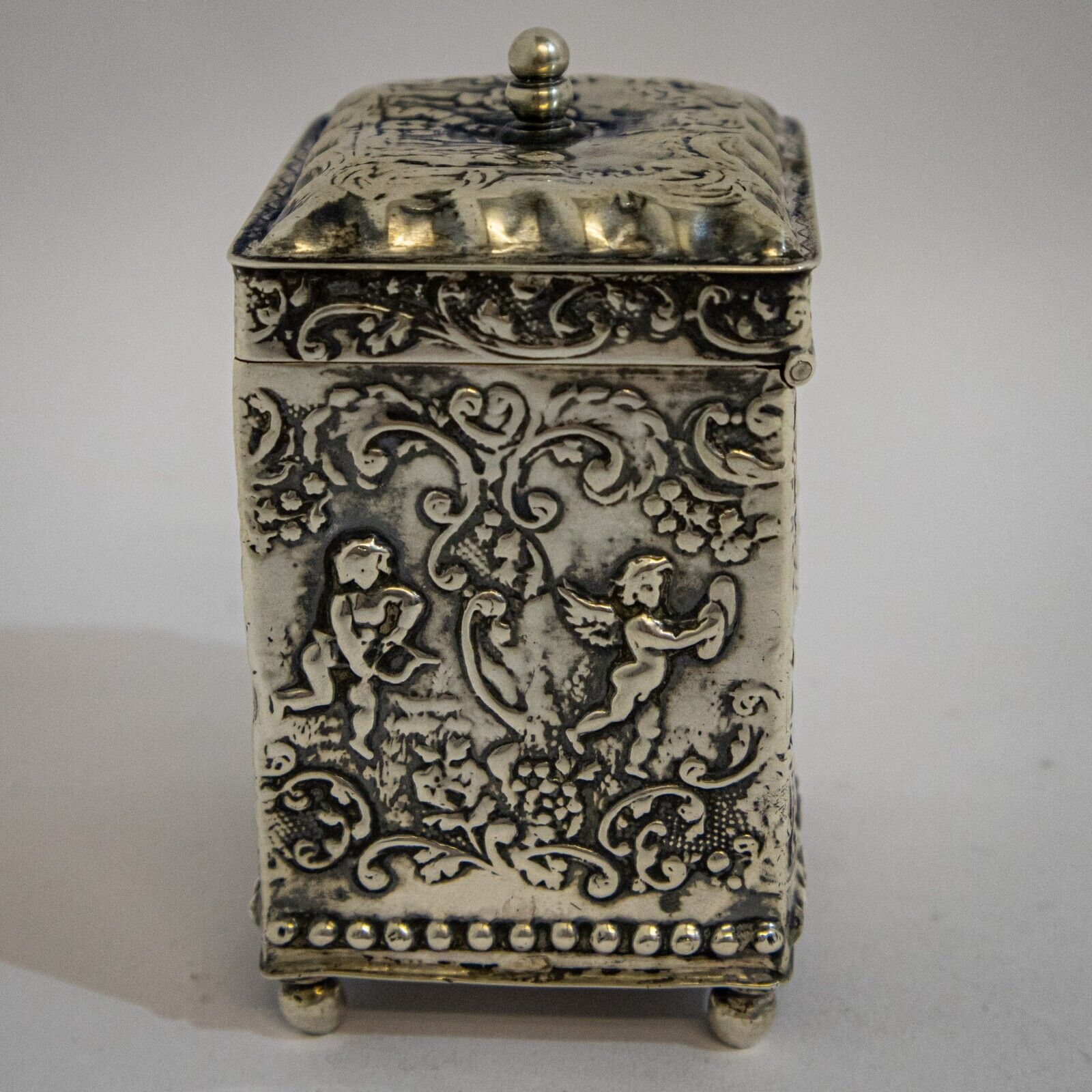 Attractive Silver Tea Caddy