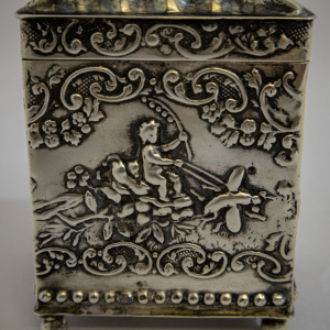 Attractive Silver Tea Caddy