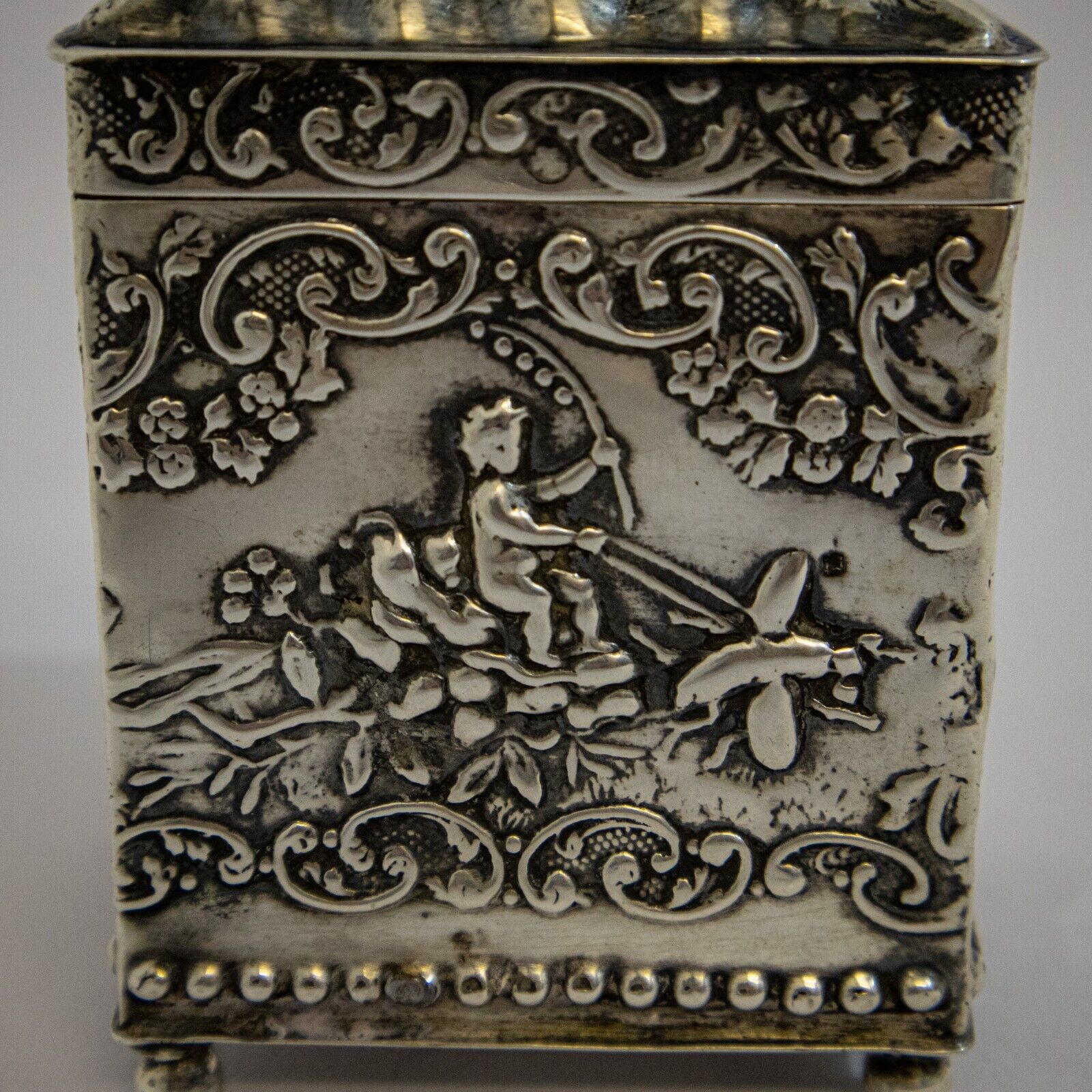 Attractive Silver Tea Caddy
