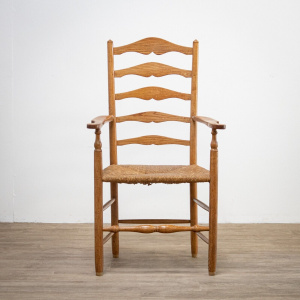 Dining Table & 6 Arts & Crafts Clissett-Style Chairs