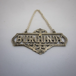 Edwardian Silver Burgundy Wine Label