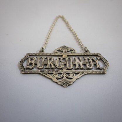 Edwardian Silver Burgundy Wine Label - Image 3